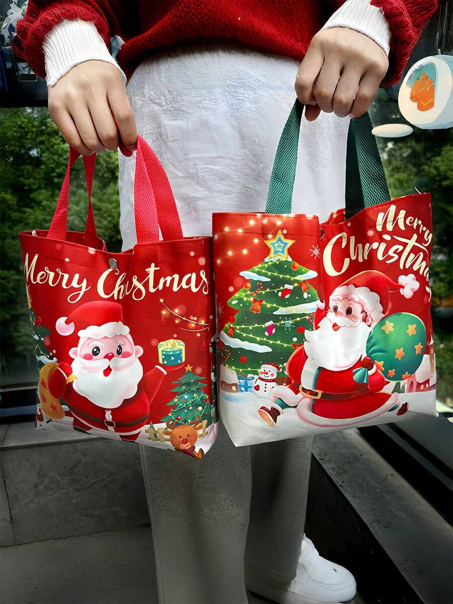 1 pieza Bolsa de regalo de Navidad, Bolsa de lona de regalo de caramelos con forma de manzana. Bolsas de Navidad, Bolsas de regalo de Navidad, Bolsas de lona de regalo de caramelos. Bolsa de Papá Noel. Bolsa de regalo de Navidad.