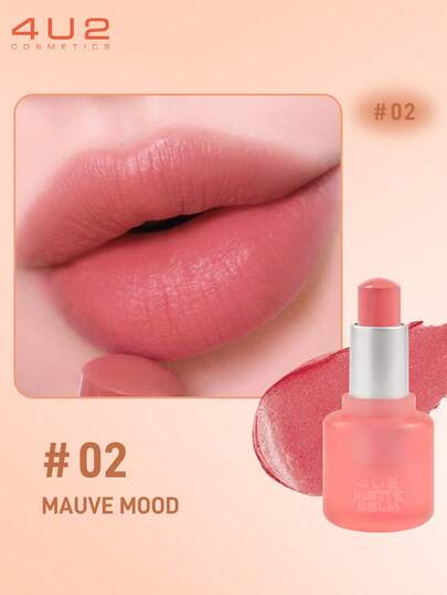  4U2 Matt Lippenstift, hohe Deckkraft, leicht & glatt, feuchtigkeitsspendend, seidenmatter Finish, 4,75g/0,16oz