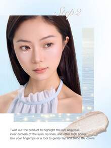 FLORTTE Glass Sea Series Dual-Ended Highlighter & Contour Pencil - 01# Pearl Reef - View 5