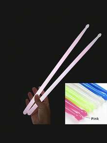 2 件 [夜光鼓槌] 5A 荧光鼓槌 | 霓虹彩色夜光鼓头，5 种鲜艳尺寸（白色、粉色、蓝色、绿色、紫色），适合爵士鼓和初学者鼓手 - 高品质非电动鼓配件 - 彩色 - 查看 7