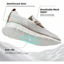 Mens Casual Loafers Shoes Slip On Fashion Walking Dress Sneakers Business Oxfords Work Lightweight Soft Sole Zapatos-20256688 - 米色 - 查看 4