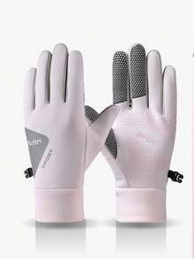 1 Pair Windproof Waterproof Fleece Lined Warm Winter Motorcycle Riding Gloves, Men's Full Finger Gloves, Suitable For Delivery, Touchscreen Compatible - Multicolor - View 6