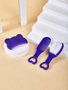 3pcs Baby Comb & Brush Set, Infant Hair Scalp Massage Brush, Newborn Baby Boy Girl Essential Care Tools - Multicolor - View 19