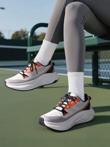 Women's Walking Shoes Cushion Running Tennis Non-Slip Comfortable Workout Gym Athletic Breathable Fashion Sneakers ActiveLite - 淺灰色 - 查看 3