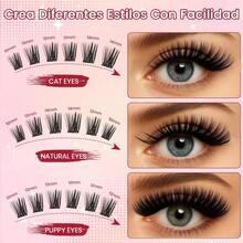 SASHA Extensión Pestañas Postizas Kit Completo, 144 Racimos Individuales Kit de Pestañas, Curvatura Tipo D Longitud Mixtas 9-18mm, Incluye 4 en 1 Herramienta Lash Bond y Seal y Remover y Pinzas - 1 - Ver 2