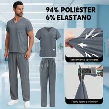 Uniformes Quirurgicos Filipina Hombre Pijama Quirurgica - Gris - Ver 2