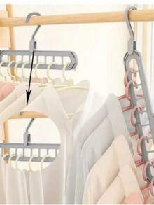 1 件/3 件 9 孔多功能旋转折叠衣架带储物架,装饰性收纳架,适用于连衣裙、裤子、鞋子、T 恤、牛仔裤、冬装、连衣裙 - 彩色 - 查看 13