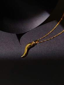 Collar de Cuerno Italiano Cornicello para la Buena Suerte y Protección, Collar de Cuerno Italiano. Collar Colgante de Chili. Regalos para Familiares y Amigos