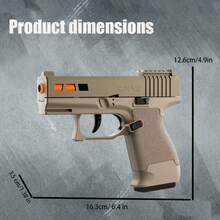 Semi-Automatic Science Education Toy Gun With Automatic Loading And Shell Ejection Functions. Includes A Shooting Body, Two Magazines, 100 Bullets And 12 Shells. Ideal Halloween, Christmas New Year's Day, Birthday Present - Khaki - View 4
