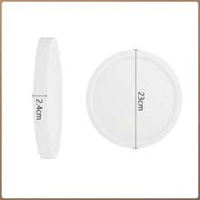 homefire Ceiling Lamp LED Ceiling Light Bathroom - 23CM Bedroom Lamp Flat 18W Black Hallway Lamp Ceiling IP44 Waterproof Bathroom Lamp 6000K Cold White Round Ultra Thin Kitchen Lamp For Kitchen Basement - 白色 - 查看 3