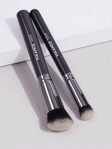 MAANGE 2pcs Professional Facial Brush Set,Foundation Brush&Concealer Brush,Makeup Tools With Soft Fiber For Easy Carrying,Brush For Travel,Brush Set,Makeup Brush Kit,Make Up Brush Set,Make Up Set Complete,Makeup Brush Set,Complete Makeup Kit,Brush Kit,Brushes Makeup Set,Makeup Gift Set,Set - Black - View 5