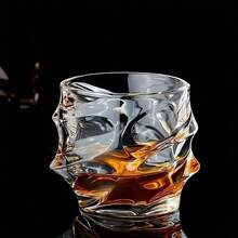 Bộ 6 ly thủy tinh cao cấp, sang trọng, họa tiết dập nổi, thích hợp dùng cho rượu whisky, cocktail Bourbon, espresso, tequila, nước soda. Hoàn hảo cho gia đình, quán bar, tiệc tùng, quà tặng cho nam giới, quà tặng Ngày của Cha. Dung tích 340ml/11.6oz. - trong suốt - Xem 2