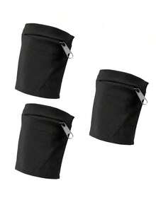 户外运动腕包，带拉链，多功能隐藏式收纳袋，私密钱包，骑行手机包，健身臂包，腕包，跑步收纳钱包，旅行必备；女士多功能发圈，隐形黑色发绳，旅行配件，度假、夏季、返校季必备 - 彩色 - 查看 8