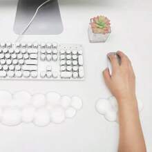Transparent Cloud Shaped Wrist Rest Pad, Non-Slip Silicone Keyboard Mouse Pad, Creative Office Laptop Wrist Support