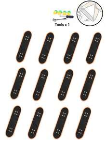 Fingertip Toys 6-In-1 Finger Skatepark With Finger Skateboard Kits Slope Slide Staircase Track Ramps With Finger Pants&Finger Roller Skates(Finger Skateboarding Send At Random Color, Random Style)