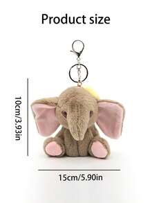 1 件小象钥匙扣、毛绒钥匙扣、可爱小象毛绒钥匙扣、创意包包钥匙扣、情侣钥匙扣、可爱动物钥匙扣、钥匙扣挂件、包包挂件、包包饰物、汽车钥匙扣、背包挂件、钱包挂件、情人节礼物、派对礼物、毕业礼物、精美礼物、教师礼物、周年纪念礼物、新年礼物、生日礼物、结婚礼物、感恩节礼物 - 彩色 - 查看 8