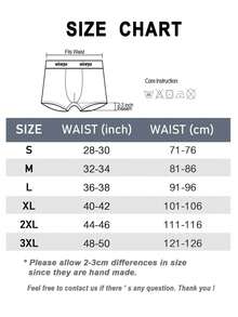 4 Pcs Wirarpa Mens Mirco Modal Trunks Soft Underwear Gents Microfibre Boxer Shorts - Rose Red/Cobalt Blue/Dark Gray/Dark Blue - View 9