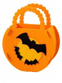 1 Stück Halloween Dekoration Trick-or-Treat Taschen, Geschenke für Kindergartenkinder, Dekorationsobjekte für Szenen, tragbare Kürbis Süßigkeitstüten, Geschenke, Halloween Dekorationen