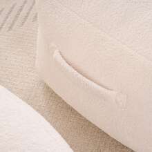 Foam Bean Bag Chairs For Adults/Teens With Filling, Bean Bag Lazy Sofa With Ultra Soft Chenille Cover, Bean Bag, Indoor & Outdoor - 白色 - 查看 3