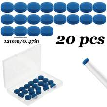 20 件台球杆头替换套件，带储物盒，提供卓越的抓握力和控制力 - 藍色 - 查看 10