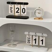 1pc Creative Flip Desk Calendar, Nordic Minimalist Perpetual Calendar For An Aesthetic Workspace Upgrade, Chic Home & Office Decor Accent