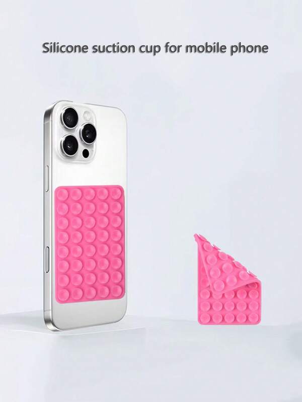 1 Stück doppelseitige Saugnapf Handyhalterung, Silikon Klebehalterung für Tablet, klebefrei Fotografie rutschfeste Saughalterung, multifunktionale doppelseitige Silikon Saugnapf Handyhülle, super starker Saugeffekt, stilvoller Tablet-Halter