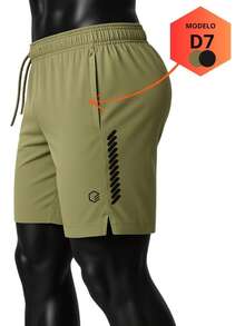 Men's 2-In-1 Running And Gym Sports Shorts – Exclusive Promotion – Lightweight And Comfortable Polyester Fabric With Elastane - 藍色 - 查看 2