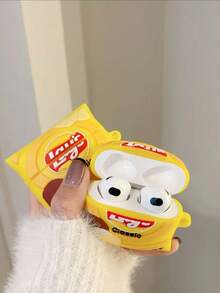 3D薯片造型硅胶保护壳，适用于Apple 4/3、Pro 2/3，美味薯片设计 - 黃色 - 查看 3