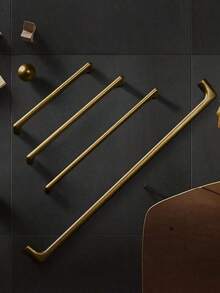 2/6/12pcs Vintage Copper Cabinet Handles/Knobs/Pulls, Metal Drawer Pulls For Bedroom And Kitchen Cabinets, Aluminum Antique Finish Painted Cabinet Hardware - Antique Brass - View 2