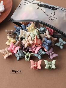 30 件柔和色彩蝴蝶结设计发夹，可爱优雅女士发饰发夹，适合女士、蝴蝶结配饰、学校用品、大学