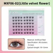 72pcs Brown Fluffy Cartoon Eyelash Clusters, 2-Second Clip-On, No Glue Needed, Natural-Looking Eyelash Extension Set, Suitable For Daily Wear, Dates, Cosplay, Eyelash Lengthening Tool, Popular Beauty Product For Women With Limited Time - Black - View 7