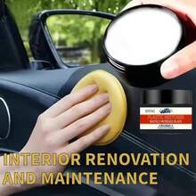 Upgraded Car Interior Repair Wax, Powerful Formula - Multifunctional Plastic Care Wax, Dashboard, Seat, Center Console Maintenance Agent, Anti-Aging Protection, Anti Whitening, Suitable For Car Seat Covers And Wood Plastic Materials
