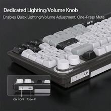 Acer OKR 234 Tri-Mode Wireless Keyboard: Mechanical-Feel, Quiet Keys, Multi-Function Shortcut Keys, Plug-And-Play USB Interface, All-Around Peripheral For Business, Office, And Gaming. - Milk Tea Color - View 3