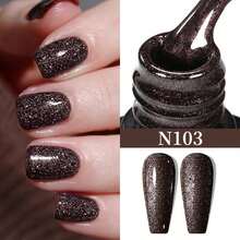 XEIJAYI 1 Bottle Gel Nail Polish, Popular Series Nail Polish, 141 Vibrant Colors, Suitable For All Seasons - UV/LED Removable Soak-Off Gel Nail Polish, Suitable For DIY Manicure - 摩卡棕 - 查看 7