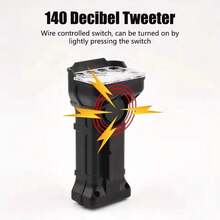 1PC Bicycle Headlight 12 LEDs 5 Modes USB Charge MTB Flashlight Road 2 In 1 Bike Lights With 140dB Horn Warning Cycling Front Lamp