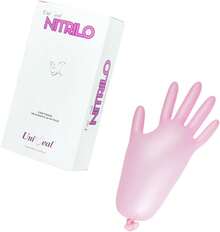 Guantes de Nitrilo Rosa Metálico, Talla Chico y Mediano, Caja Guantes, Guantes Desechables, UniSeal, Sin Polvo, No Estéril, Diseño Ambidiestro, Alta Calidad, Ajuste Perfecto, Multiusos - Plateado - Ver 6