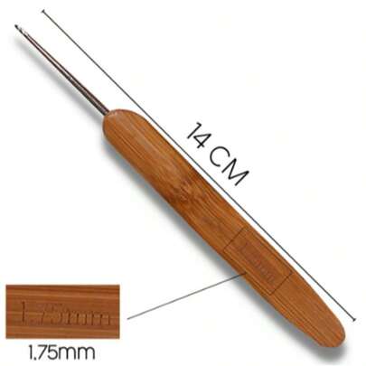 Agulha Para Crochê  Fácil Cabo em Madeira Diversos Tamanhos.