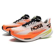 Hoka Giày chạy bộ Mach X 3, giày thể thao nam thường ngày, 1168720-WNG - Trắng/Cam huỳnh quang - Xem 3