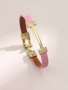 1 件时尚皮革手链，优雅腕带，全新设计，带钩扣，适合日常佩戴，高品质礼物，非常适合万圣节和圣诞节