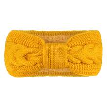 Fleece Knitted Headband With Bow, Autumn/Winter Warm Braided Ear Warmer Headwrap, European And American Style Knitted Hair Accessory Fall Hair Band Hair Accessories For Women For Vacation Outfits Woman Women Bananas Winter Head Scarf Women Bandanas Soft Headwrap