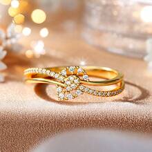 Classic Fashionable Luxury Hollow Inlaid Sparkling Cubic Zirconia Ring, April Birthstone, Jewelry, Eternal Engagement Wedding Anniversary Gift