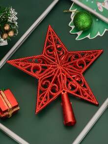 kumozawa 1 قطعة نجمة خماسية رأس شجرة عيد الميلاد، ديكور عيد الميلاد ورأس السنة نجمة خماسية، رأس شجرة عيد الميلاد، ديكور شجرة عيد الميلاد، زينة عيد الميلاد، ديكور منزلي داخلي لعيد الميلاد، ديكور عيد الميلاد الرجعي، ديكور عيد الميلاد كبير، ديكور عطلة، اكسسوار حفلة، نجمة زخرفية، ديكور أنيق، ديكور بلاستيكي، ديكور خفيف الوزن، نجمة عطلة