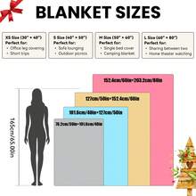 Heartfelt Sister's Gift,Modern Style, Versatile,Super Soft Flannel Printed 3D Blanket, As Birthday Gifts, Family, Wedding, Souvenir Blankets, Polyester Blankets Suitable For All Seasons, Washable, Machine Washable, Lightweight, Breathable, Comfortable, Warm, Unique, 280gsm For Him, Her Personalized Ideal Gifts For Her,Perfect Nap, Camping, Travel, Home, Daily Life, Office Decoration, Birthday, Anniversary, Valentine's Day, Thanksgiving, Christmas, Halloween, Wedding, New Year Gifts ,Sofa,Bed,Car,Bedroom,Living Room,Office,  Outdoor Camping, Beach,Wall Decoration - 彩色 - 查看 7