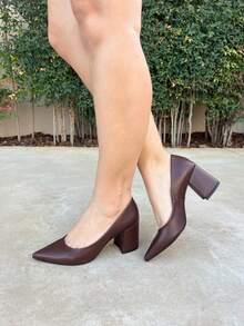 SCARPIN NAPA CAFÉ CONFORTÁVEL SALTO BLOCO 6,5 CM