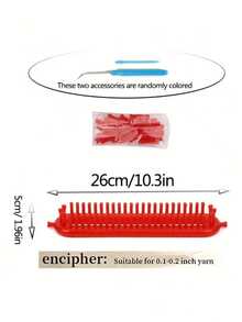 1pc/Set Handmade Knitting Kit With Knitting Loom, DIY Knitting Craft Weaving Tool, Crochet Hook, And Randomly Colored Accessories For Blanket, Scarf, Hat, Shawl, And Knit Sewing Projects