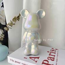 1pc High-End Aggressive Bear Figurine, Home Office Living Room Cabinet TV Stand Foyer Decor Piggy Bank - Multicolor - View 8