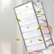 3个黑色布艺7格衣柜收纳盒，抽屉式可折叠收纳盒，用于存放裤子和内衣，耐用衣物分隔盒，适用于家庭衣柜整理、卧室衣物收纳和整理 - 彩色 - 查看 6