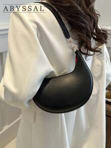 Ladies Bag; Korean Version Of Fashion Retro Handbag For Women; Tote Bag New Fashion Simple Texture Single Shoulder Bag Leisure Handbag Crescent Moon Small Travel Accessories,Halloween,Halloween Decor,Fall Decor[US Local Warehouse] - Nhiều màu - Xem 2