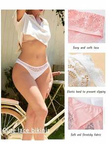 6PCS, Sexy Lace Panties, Stretch Underwear, Soft And Breathable Full Coverage Panties, Women's Lingerie & Underwear - Nhiều màu - Xem 3