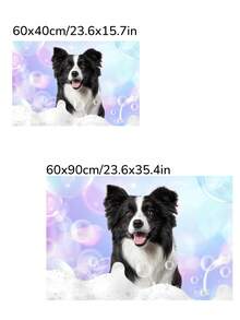 1PC Custom Pet Portrait Diatomite Bath Mat – Upload Dog/Cat Photo, Quick-Dry Non-Slip Bathroom Rug, Cute Bubble Print, Holiday Housewarming Gift For Christmas, Halloween, New Year, Pet Birthday & Bathroom Decor - Multicolor 2 - View 5